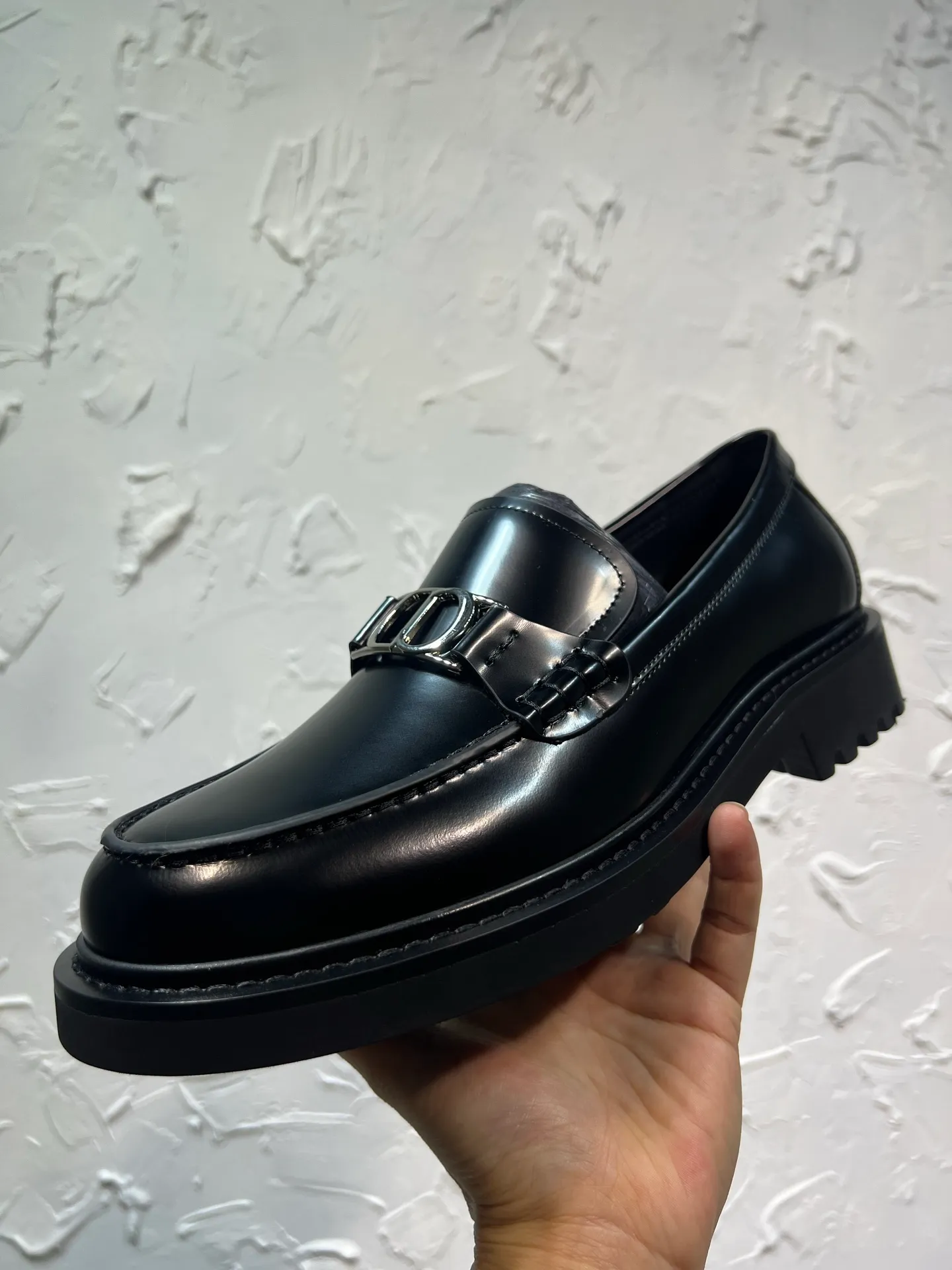 P780 2025 latest Dior/Dior men's logo leather shoes, GRANVILLE moccasin loafers with buckles, original version developed one to one, imported cowhide open edge beads on the surface, cowhide lining, full package, code number 39-46
